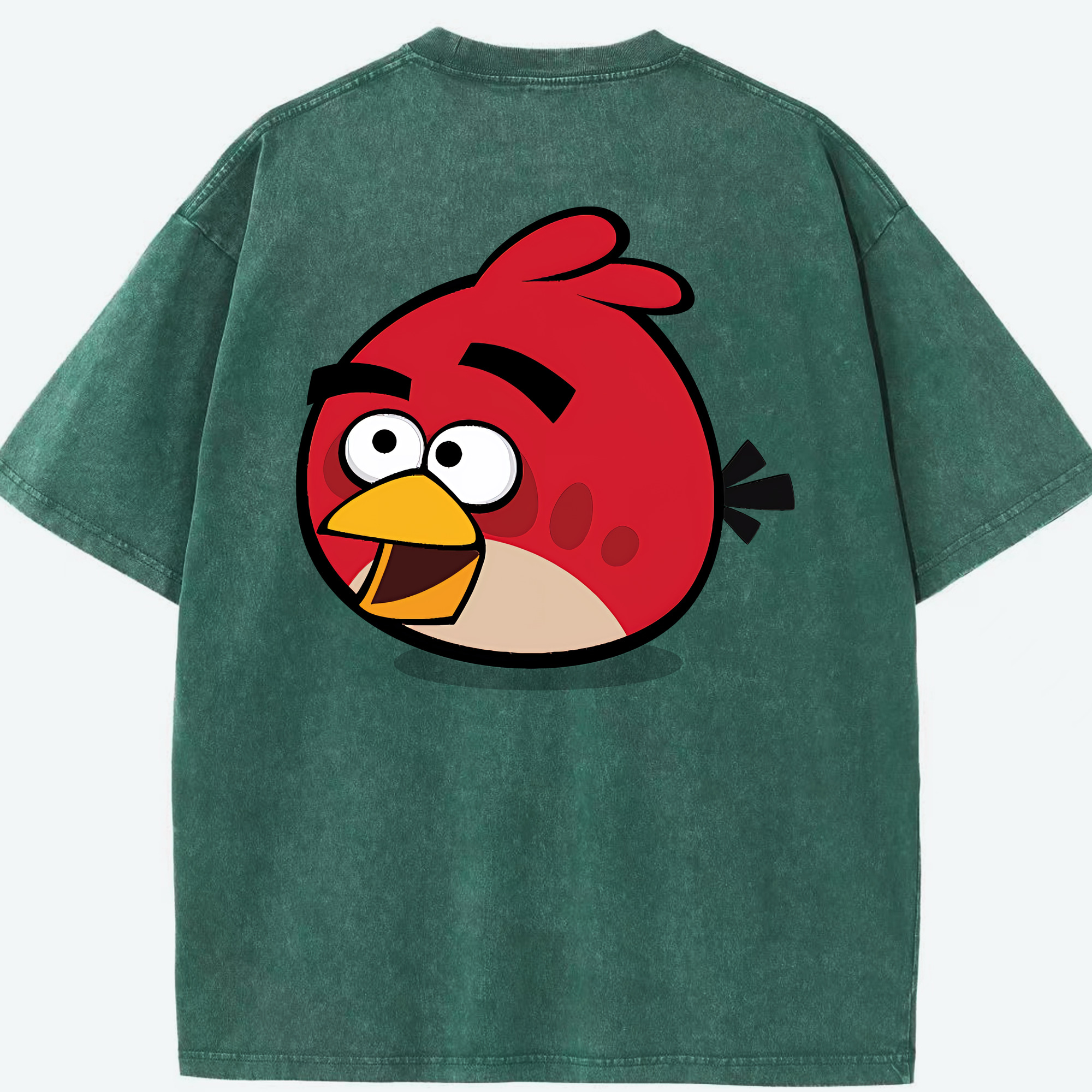 （画像用） Angry Birds アングリーバード 綿100% ヴィンテージ風 半袖Tシャツ（背面プリント）